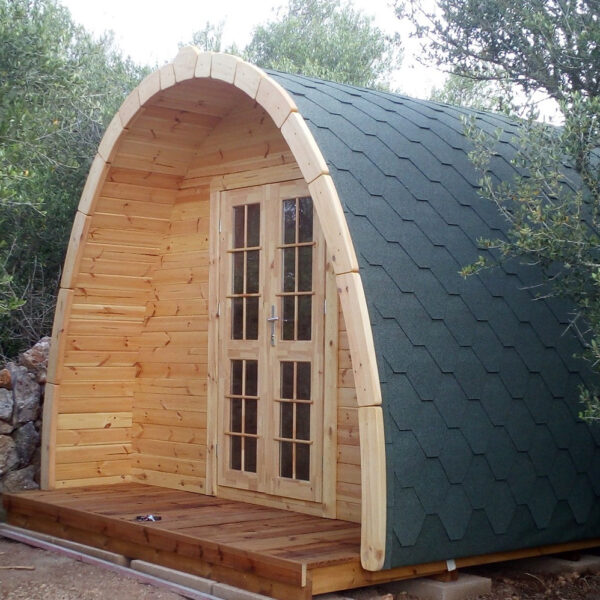 Bungalow Camping POD in legno casetta giardino 6x3 m