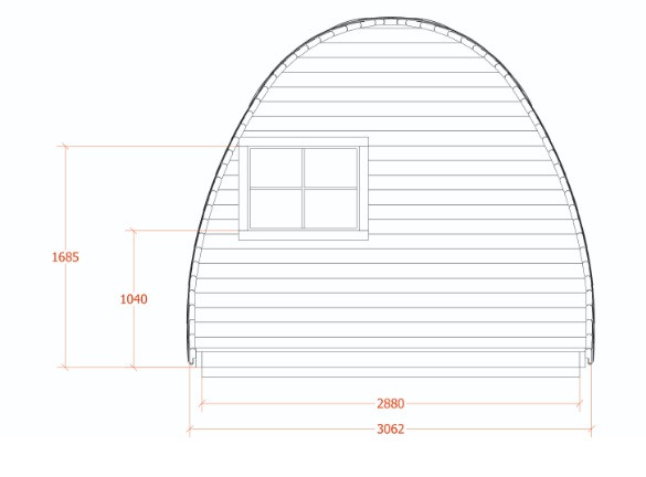 Bungalow Camping POD in legno casetta giardino 6x3 m