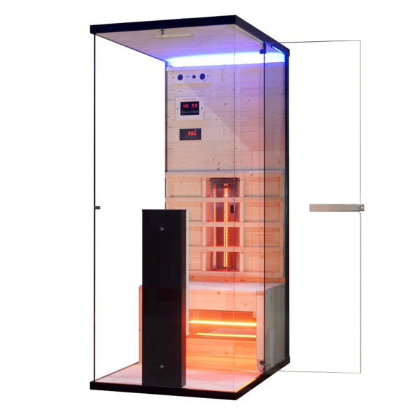 Sauna infrarossi vetrata 1 persona Full Spectrum 80x110 cm