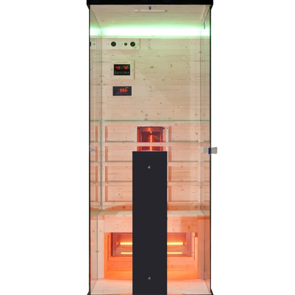 Sauna infrarossi vetrata 1 persona Full Spectrum 80x110 cm