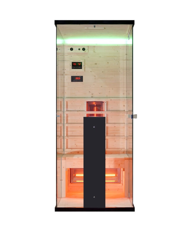 Sauna infrarossi vetrata 1 persona Full Spectrum 80x110 cm
