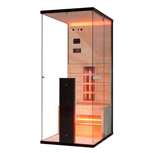 Sauna infrarossi vetrata 1 persona Full Spectrum 80x110 cm
