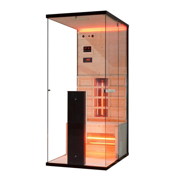 Sauna infrarossi vetrata 1 persona Full Spectrum 80x110 cm