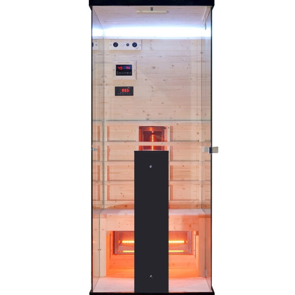 Sauna infrarossi vetrata 1 persona Full Spectrum 80x110 cm