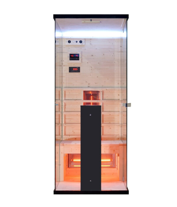 Sauna infrarossi vetrata 1 persona Full Spectrum 80x110 cm