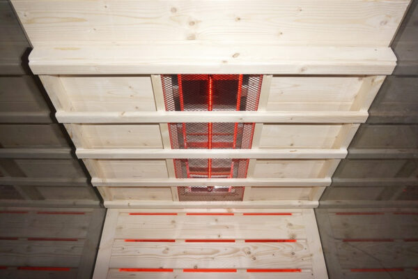 Sauna infrarossi vetrata 1 persona Full Spectrum 80x110 cm