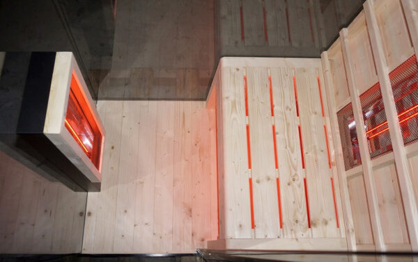 Sauna infrarossi vetrata 1 persona Full Spectrum 80x110 cm