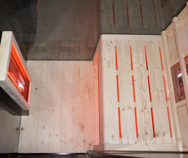 Sauna infrarossi vetrata 1 persona Full Spectrum 80x110 cm