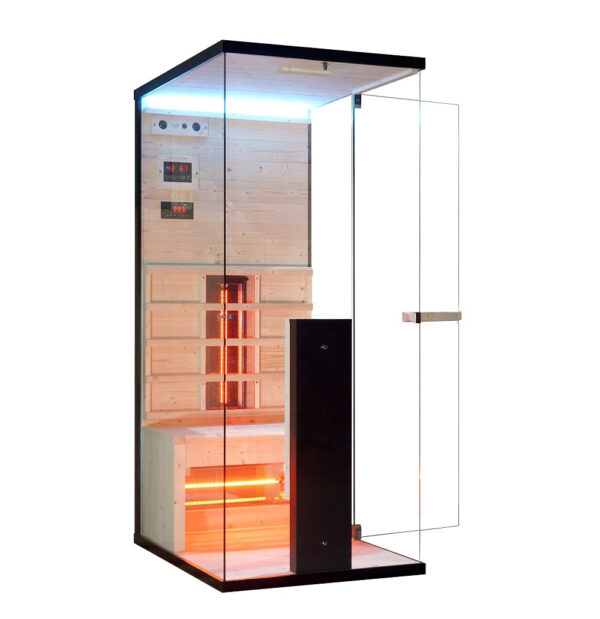 Sauna infrarossi vetrata 1 persona Full Spectrum 80x110 cm