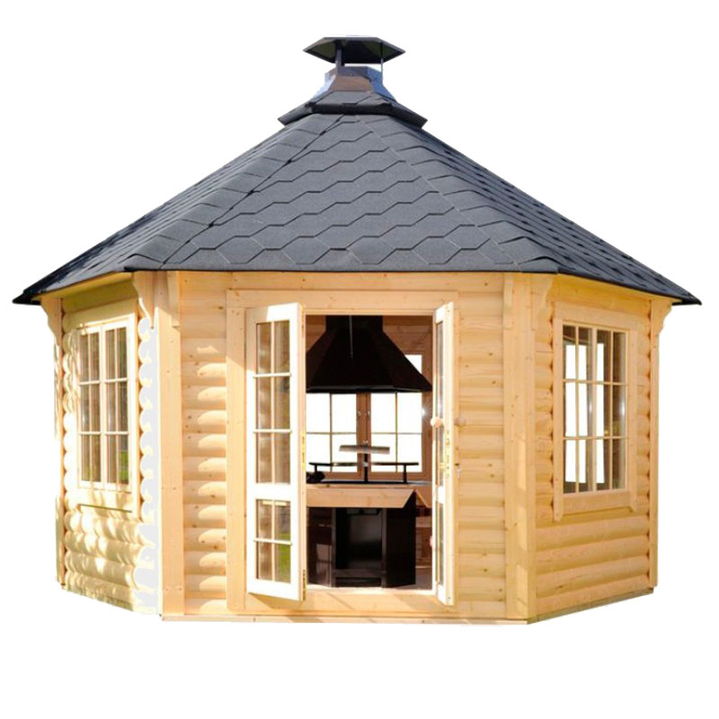 Gazebo ottagonale in legno 16,5 mq