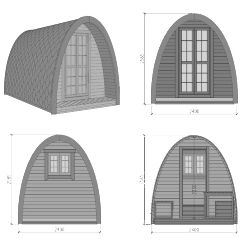 Dimensioni gazebo iglu 9,3mq