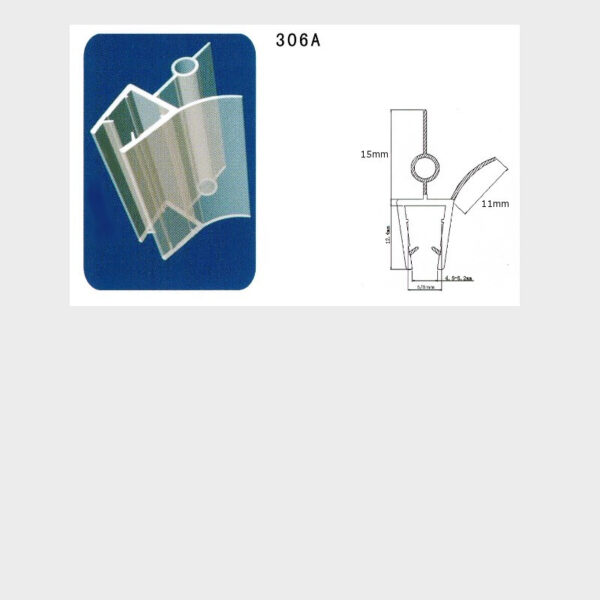 Guarnizione singola box doccia: I-GUA-306A - 1 pezzo 6 o 8 mm