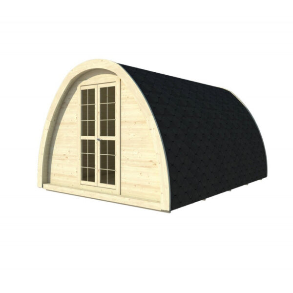 Gazebo in legno casetta bungalow isolato da giardino a iglu 11,5 mq 4,8x2,4m
