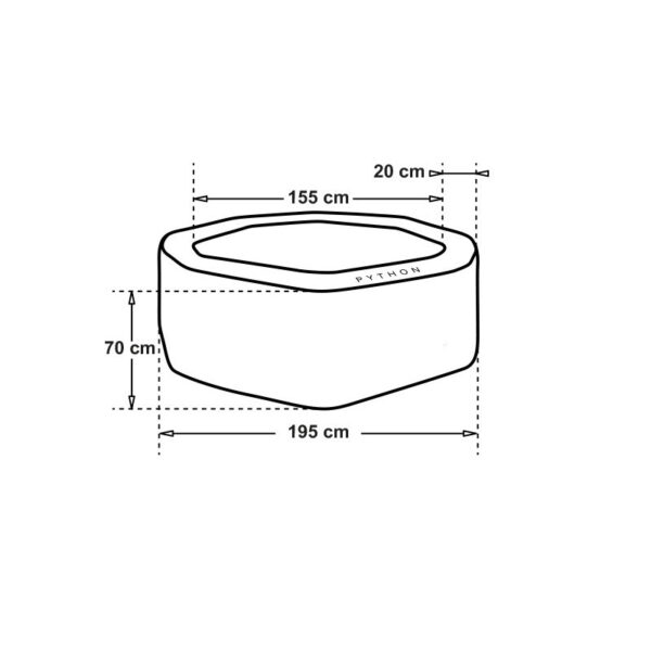 Dimensioni piscina gonfiabile PYTHON
