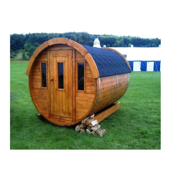 Sauna a botte con finestre