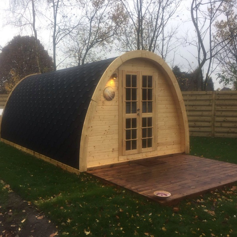 Gazebo in legno casetta bungalow isolato camping Pod 16 mq 5,8x3,2m