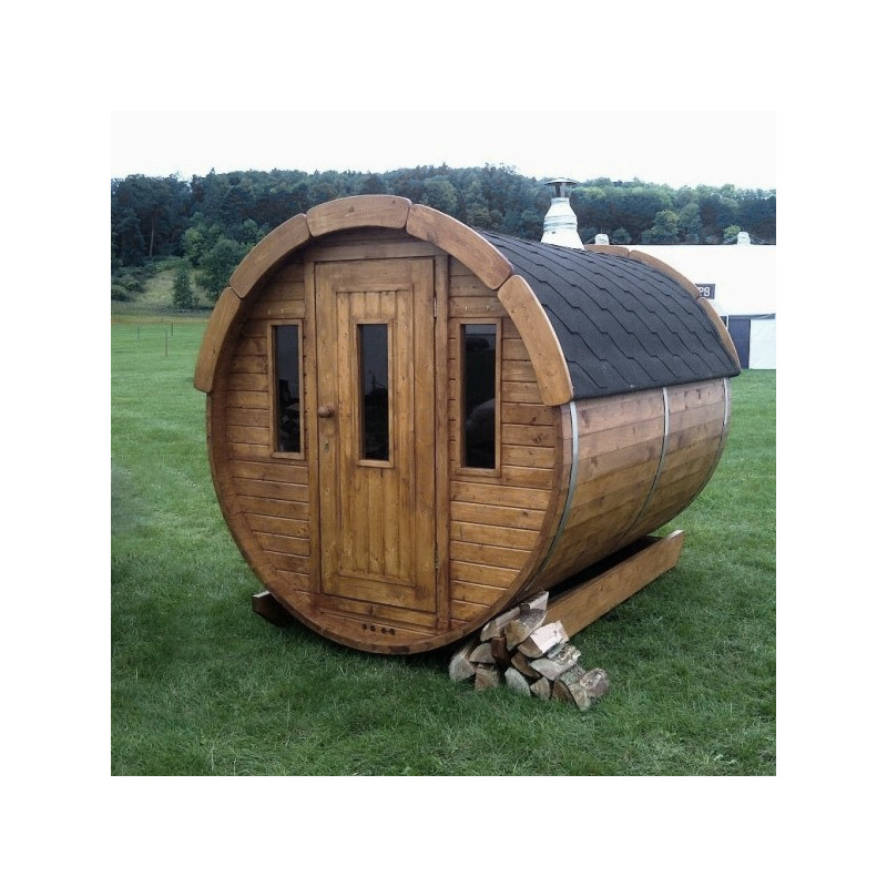 Sauna finlandese a botte da esterno diam 1.9m x 2m