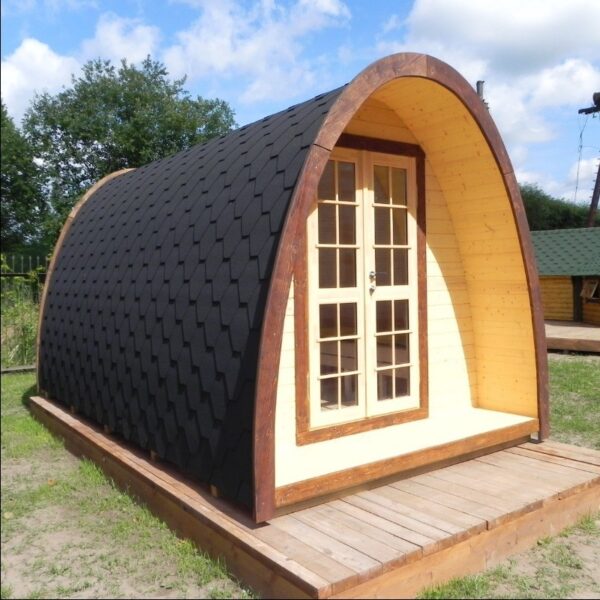 Gazebo in legno casetta bungalow da giardino a iglu 7,5mq 4x2,4m