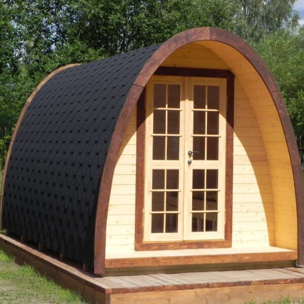 Gazebo in legno casetta bungalow da giardino a iglu 7,5mq 4x2,4m