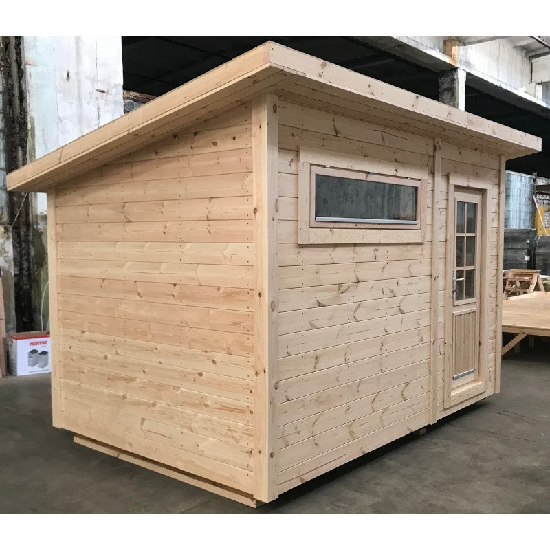 Sauna finlandese da esterno per 6 persone con spogliatoio TRENDY mod.2019