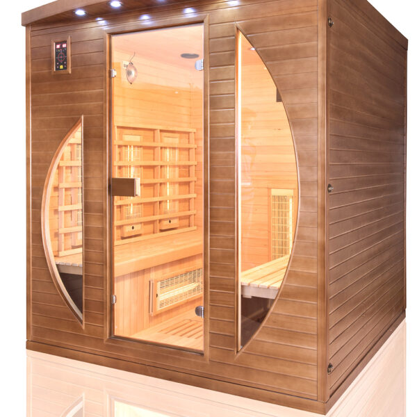 Sauna infrarossi FULL SPECTRUM radiatori al magnesio per 4 persone cromoterapia