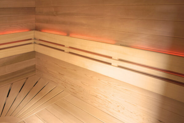 Sauna finlandese in cedro e abachi 175x200 cm 6 persone