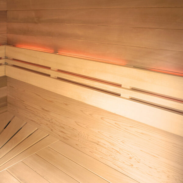 Sauna finlandese in cedro e abachi 175x200 cm 6 persone