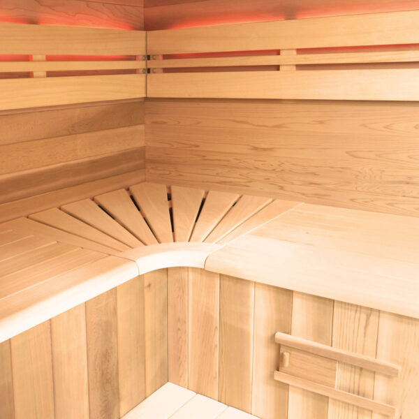 Sauna finlandese in cedro e abachi 175x200 cm 6 persone