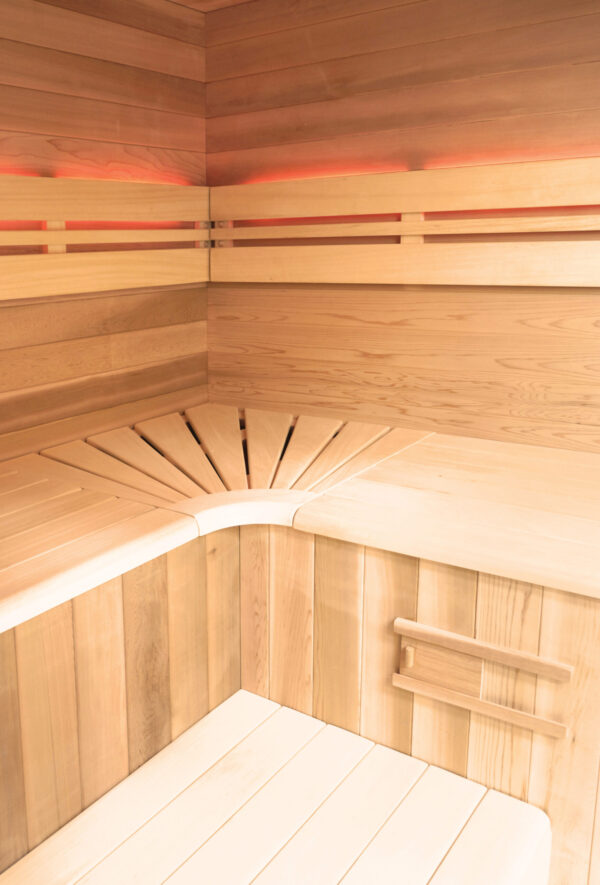 Sauna finlandese in cedro e abachi 175x200 cm 6 persone