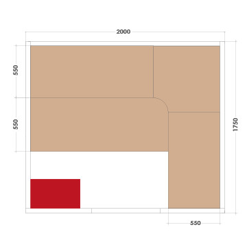 Sauna finlandese in cedro e abachi 175x200 cm 6 persone