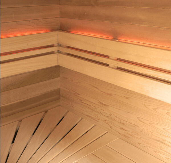Sauna finlandese in cedro e abachi 175x200 cm 6 persone