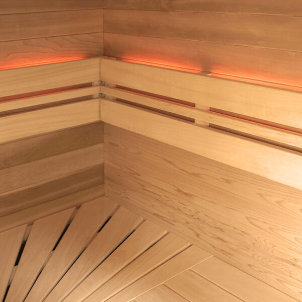 Sauna finlandese in cedro e abachi 175x200 cm 6 persone