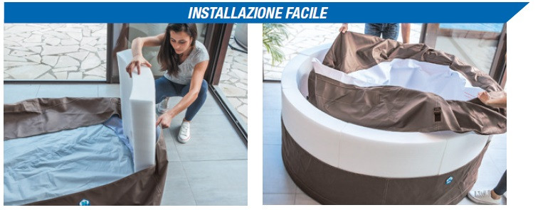 Nuova idromassaggio gommapiuma semirigida NETSPA 4-6 posti