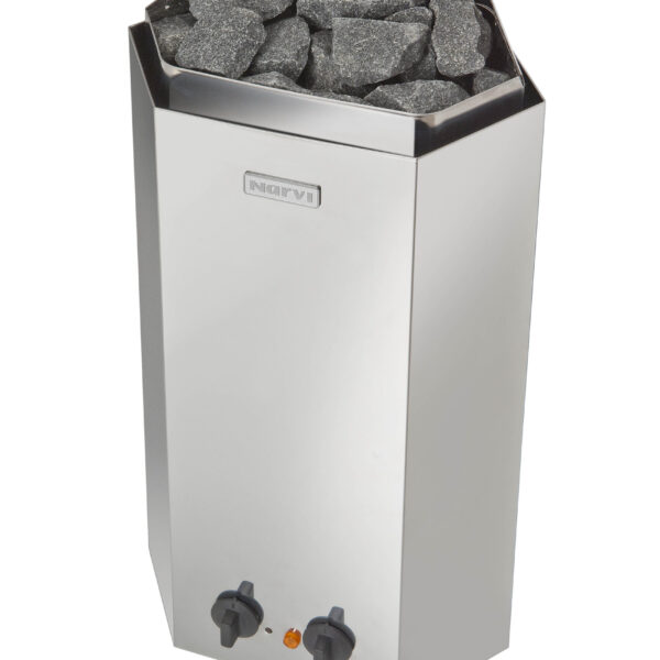 Stufa elettrica sauna Minex Narvi 3kW o 3,6kW da parete e angolo comandi integrati