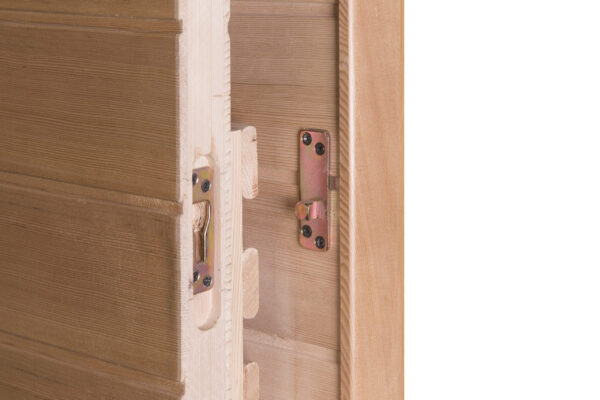 Sauna finlandese in hemlock canadese 150x180 cm con frontale vetrato