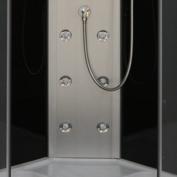 Box doccia idromassaggio circolare 90x90 con piatto alto