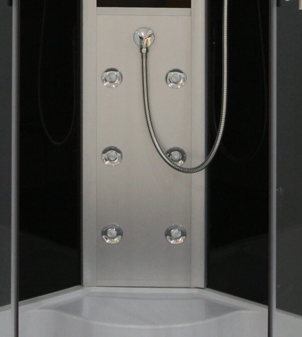 Box doccia idromassaggio circolare 90x90 con piatto alto
