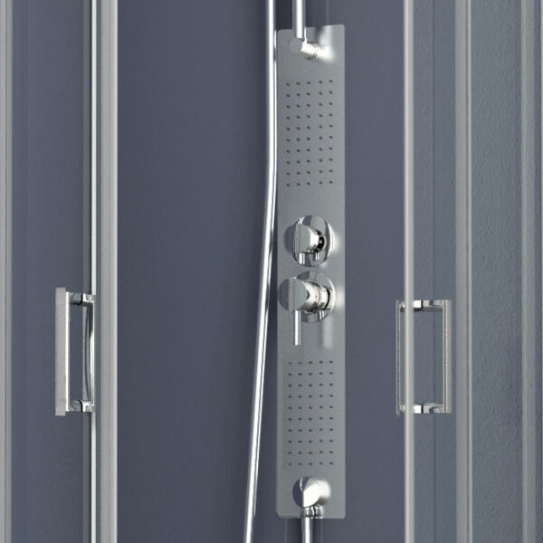 Box doccia idromassaggio quadrato 90x90 grigio