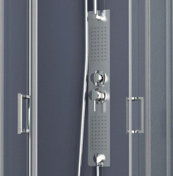Box doccia idromassaggio quadrato 90x90 grigio
