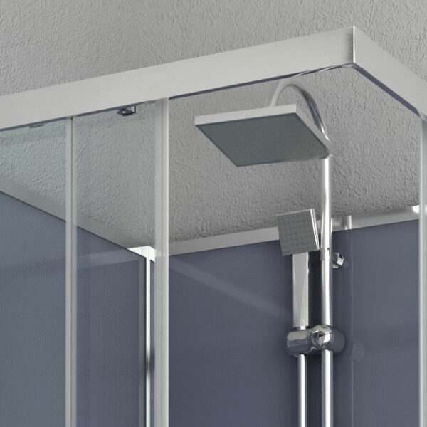 Box doccia idromassaggio quadrato 90x90 grigio