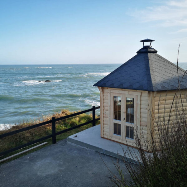 Gazebo in legno da giardino bungalow da 16,5 mq fino a 21 persone