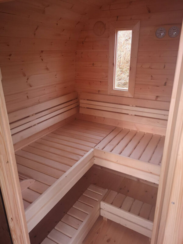 Sauna BUS finlandese da esterno da 3,5 a 5,9 m