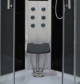 Box doccia idromassaggio circolare 90x90 cm con sauna-bagno turco