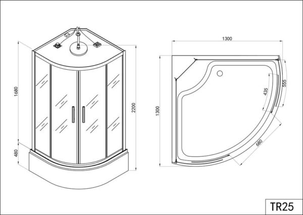 Box doccia idromassaggio angolare combinato con vasca 130x130 cm