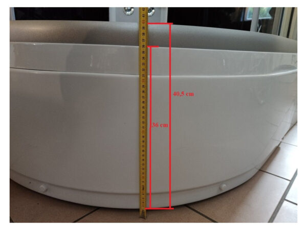 Box doccia idromassaggio circolare 90x90 con piatto alto