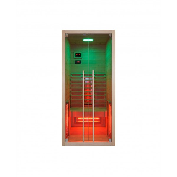 Sauna infrarossi radiatori alogeni 1 persona cromoterapia stereo