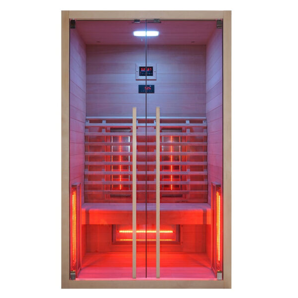 Sauna infrarossi radiatori alogeni 2 persone cromoterapia stereo