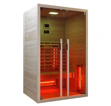 Sauna infrarossi radiatori alogeni 2 persone cromoterapia stereo