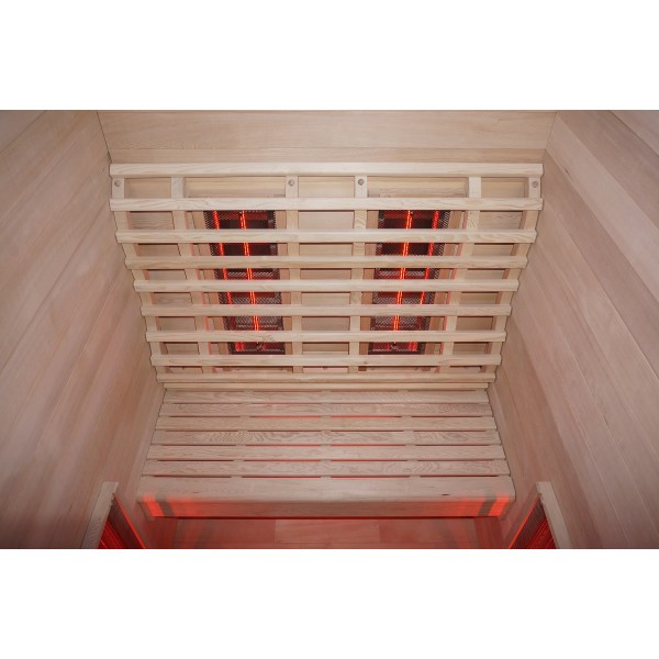 Sauna infrarossi radiatori alogeni 2 persone cromoterapia stereo