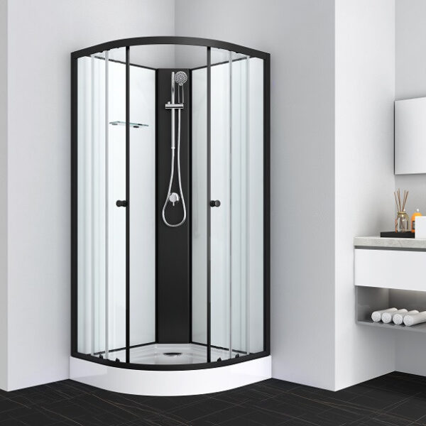 Box doccia rotondo 80x80 o 90x90 bianco-nero